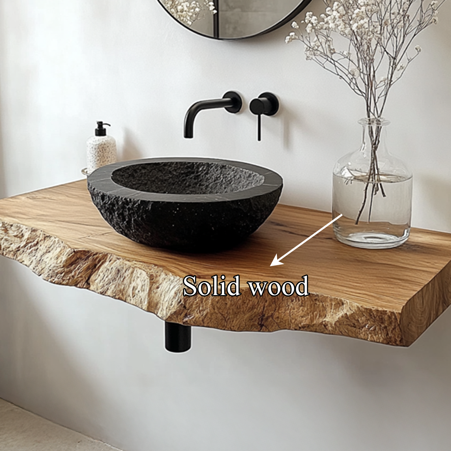 Rustic Solid Wood Vanity Bathroom