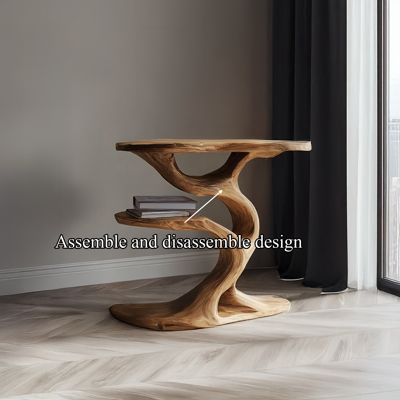 Rustic Tree End Table Living Room