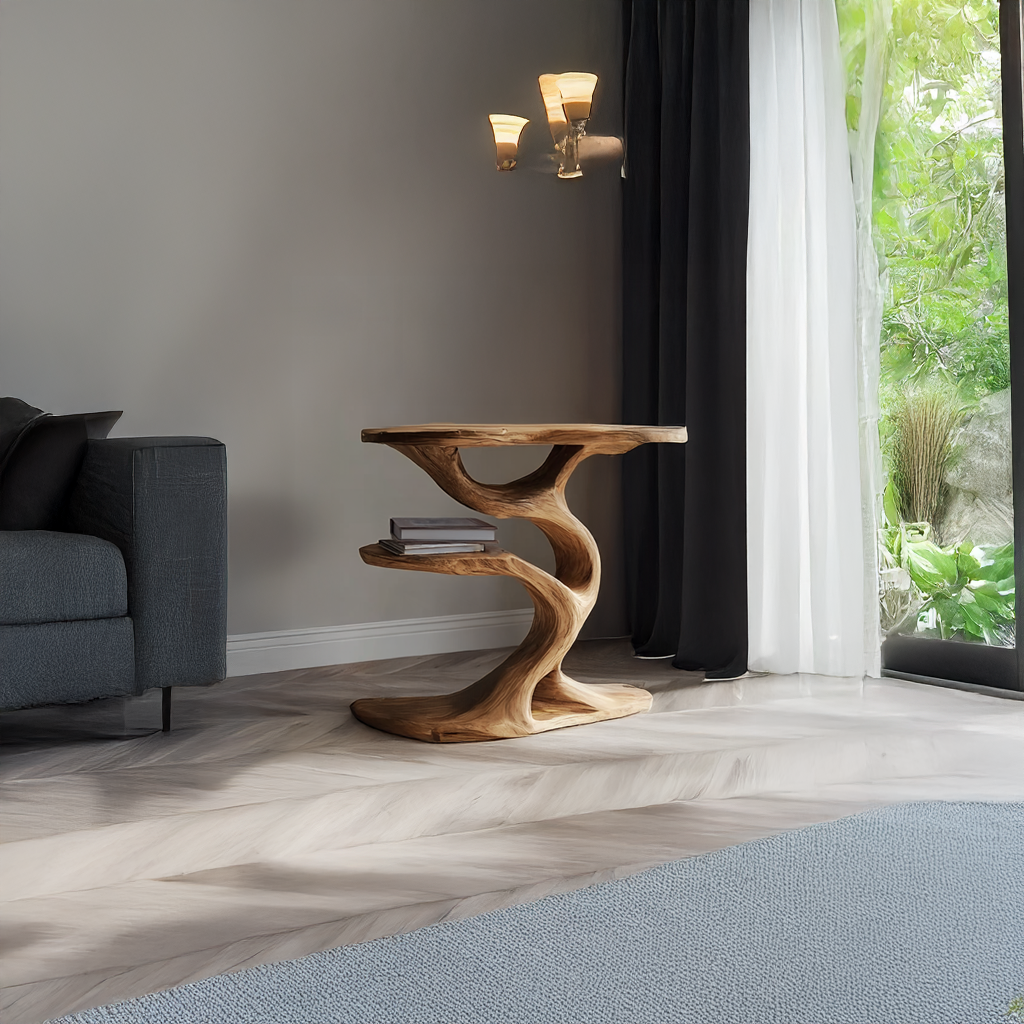 Rustic Tree End Table Living Room