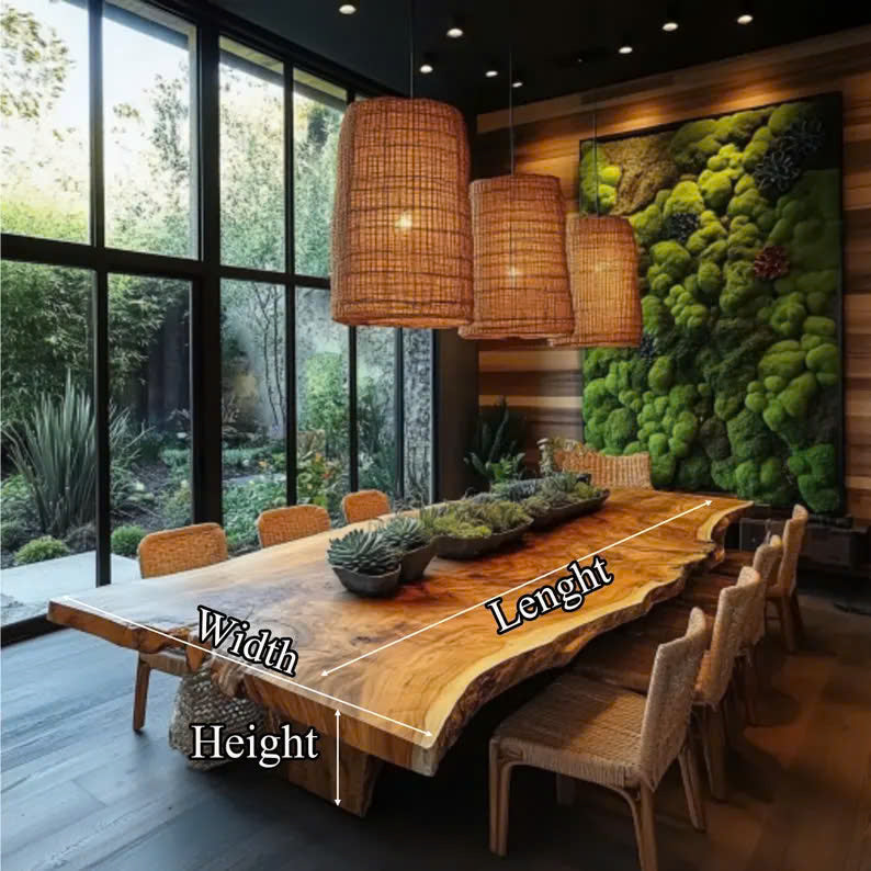 Walnut Dinning Table Decor Dining Room Art Farmhouse Gift