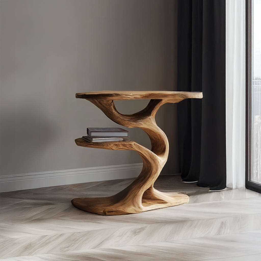 Rustic Tree End Table Living Room