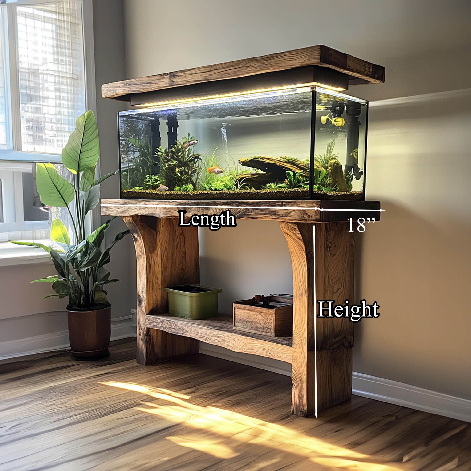 Customized Solid Wood Fish Shelf Office Decor Housewarming Gifts