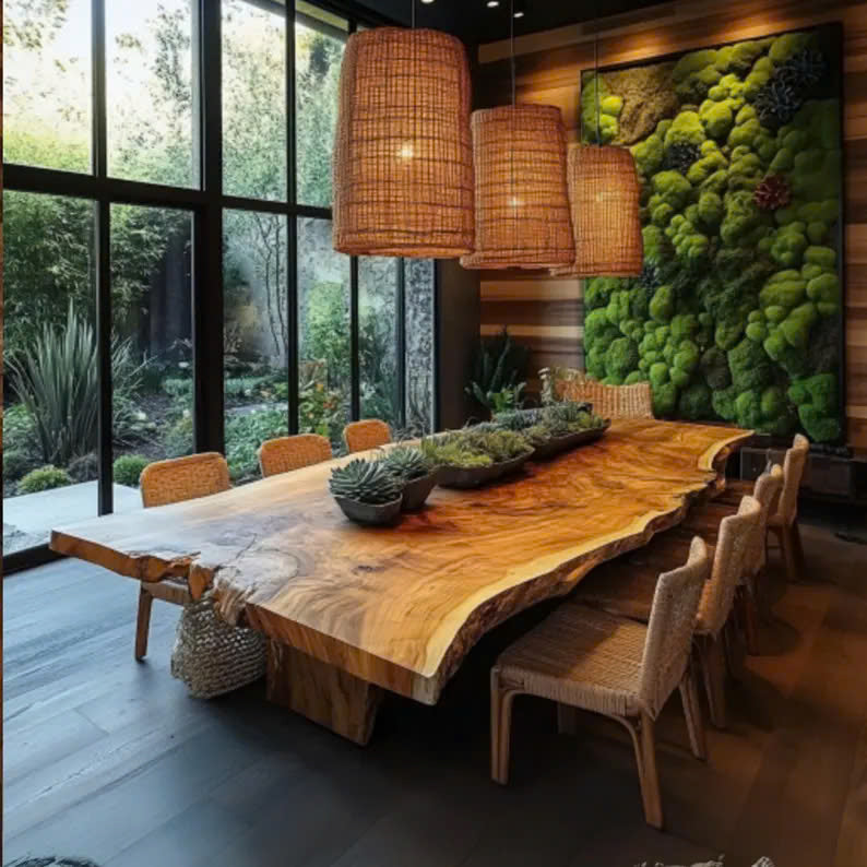 Walnut Dinning Table Decor Dining Room Art Farmhouse Gift