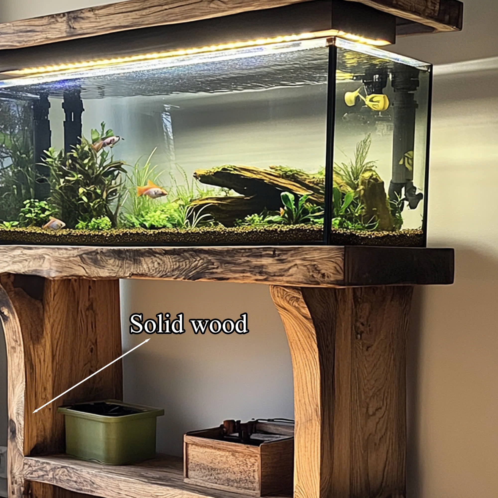 Customized Solid Wood Fish Shelf Office Decor Housewarming Gifts