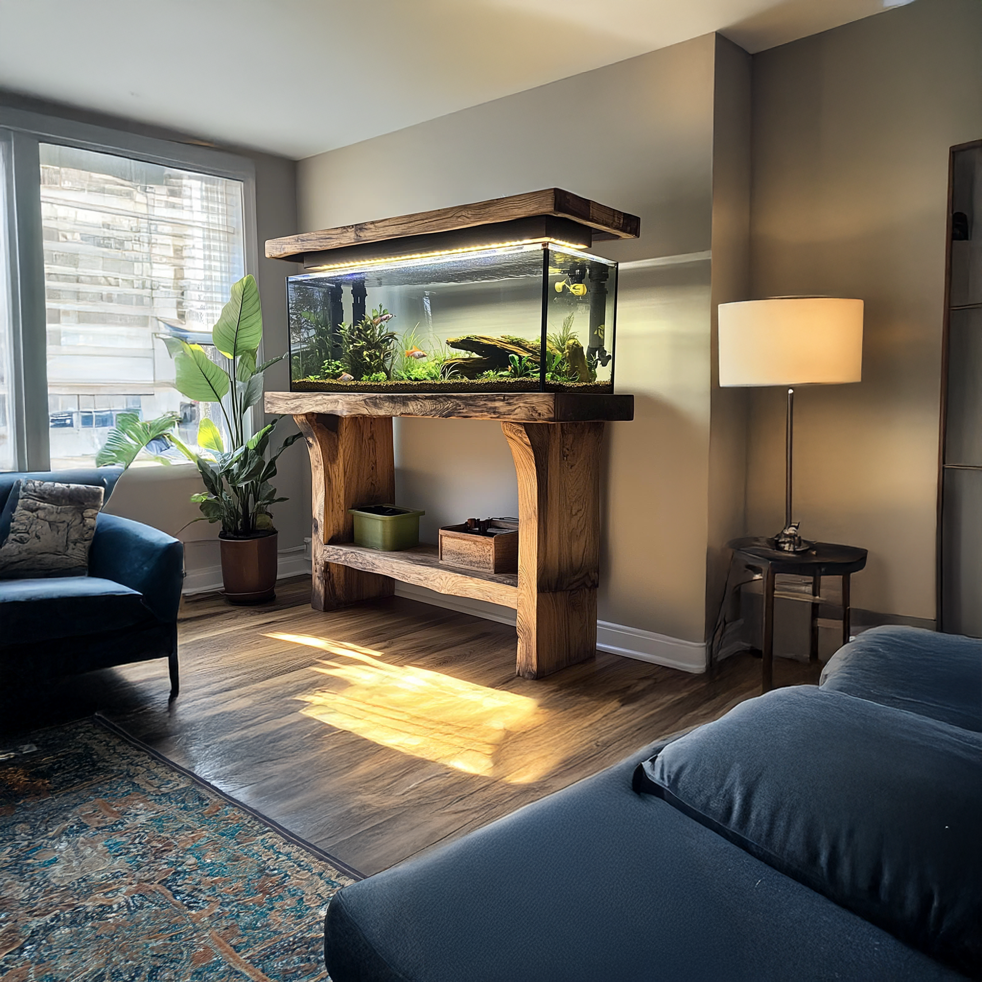 Customized Solid Wood Fish Shelf Office Decor Housewarming Gifts